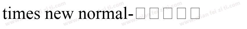 times new normal字体转换